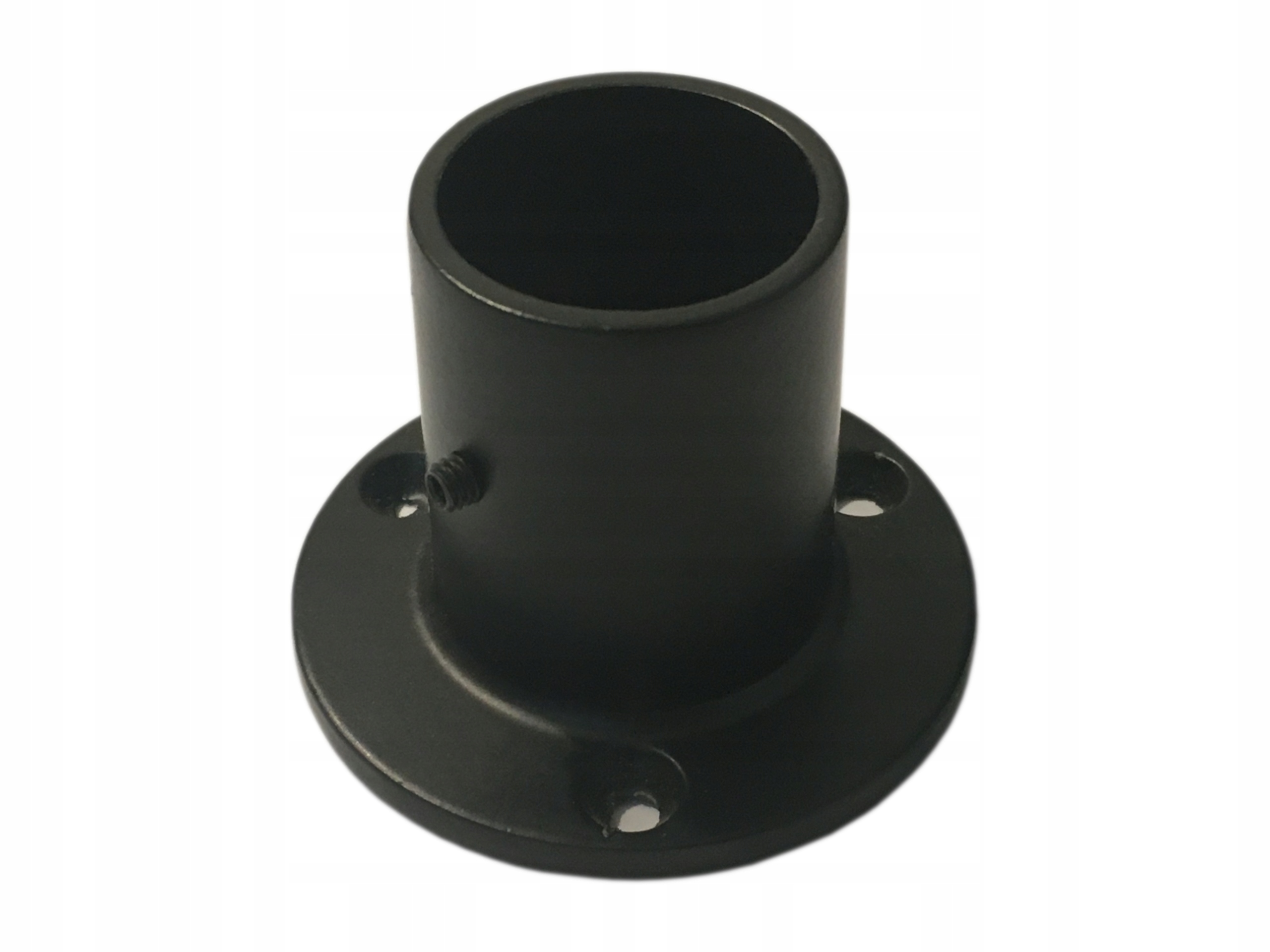 ROZETA DO DRĄŻKA FI 25 CZARNA KOŁNIERZ RURKI WYSOKI SOLIDNY