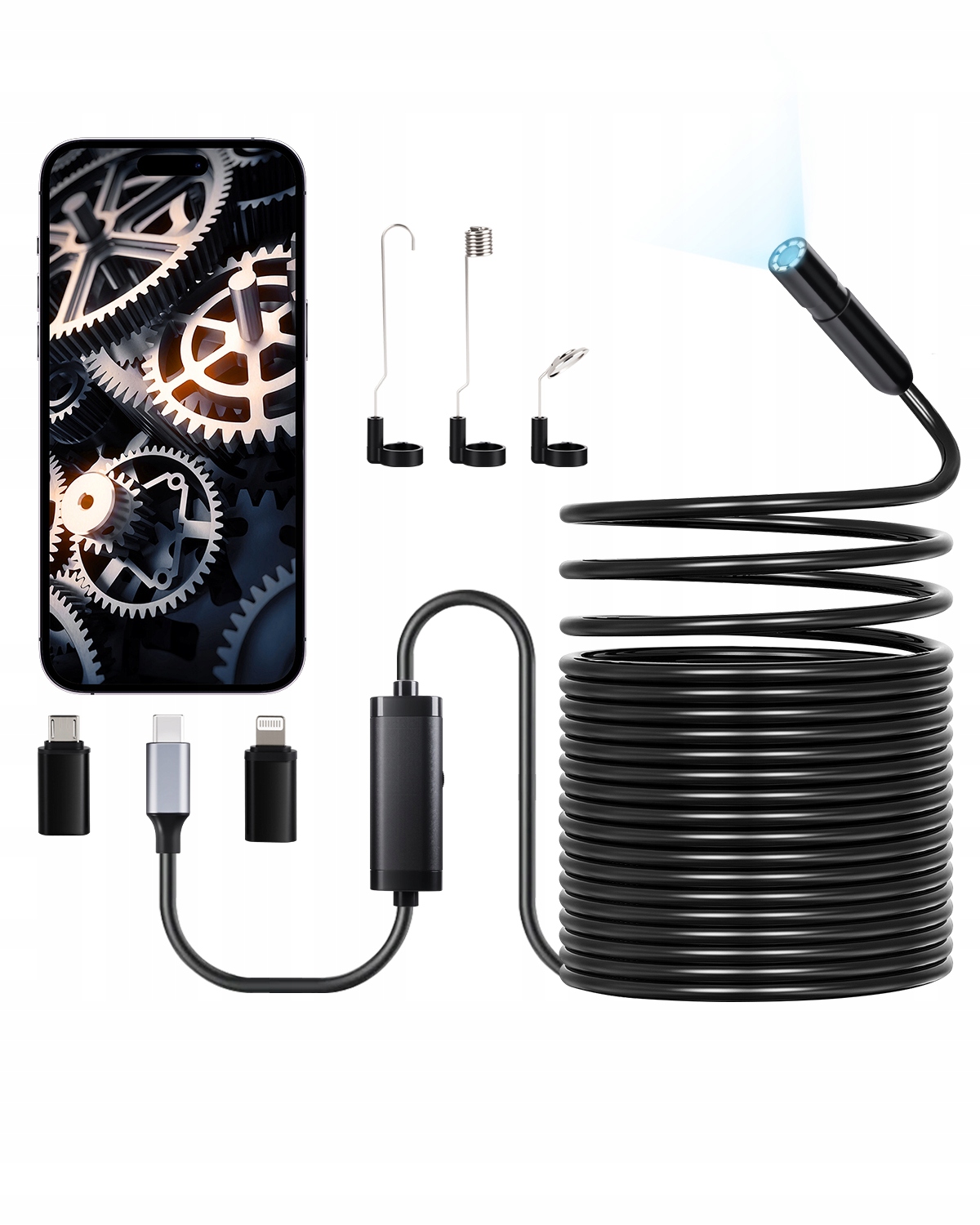 Profesionálna Endoskopická Kamera Vevor 15 M Hd 1920P 8 Led IP67 Najlepšia
