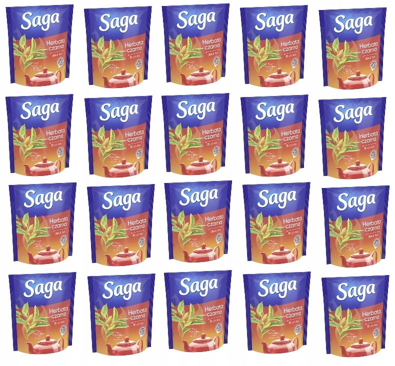 20x 20tb Saga herbata czarna ekspresowa Karton