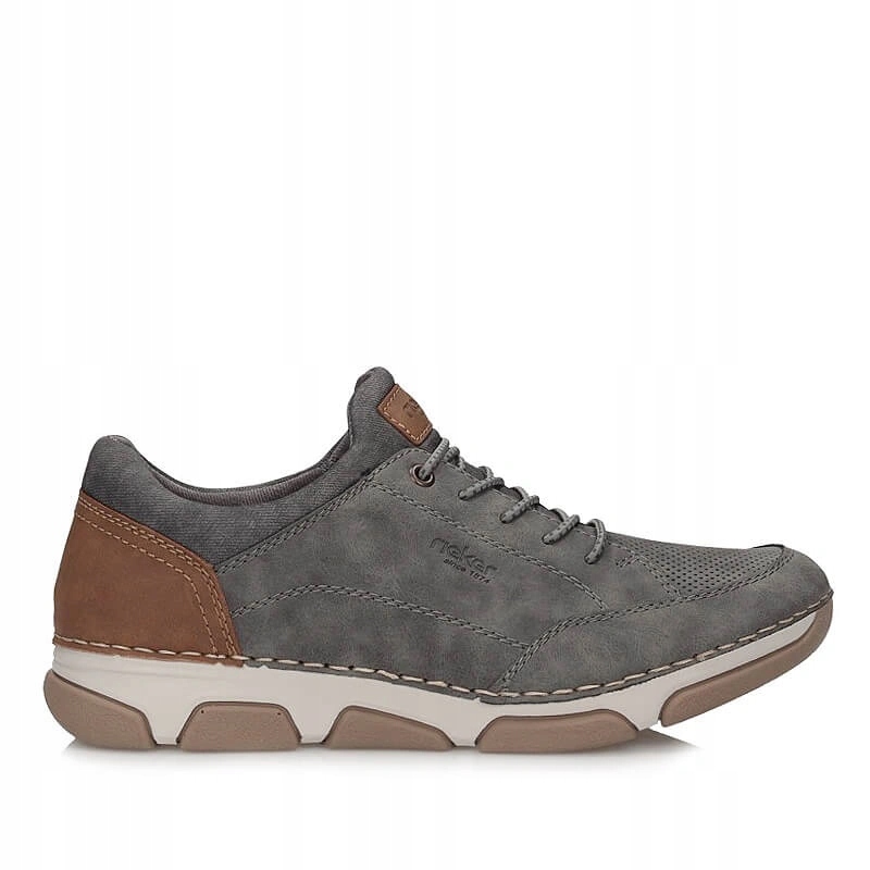 Pánské polobotky Rieker 15950-45 šedé, šedé, nazouvací