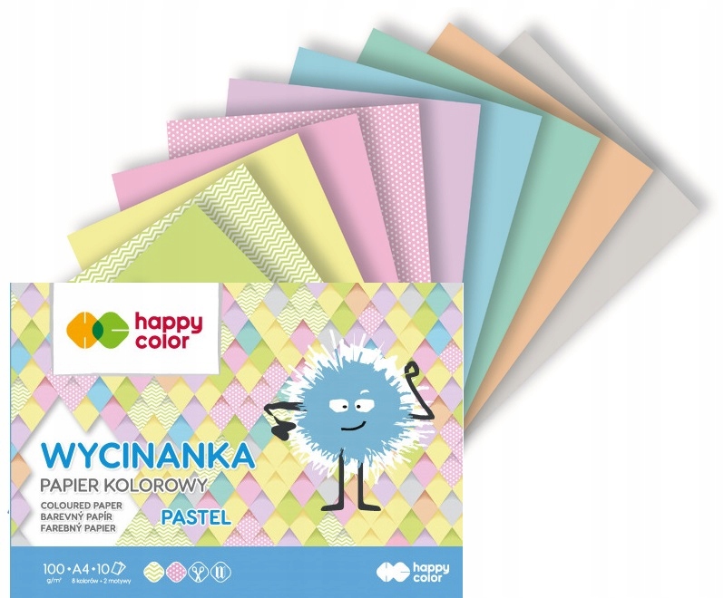 

Blok Wycinanka Happy Color A4/10k Pastel,pastelowa