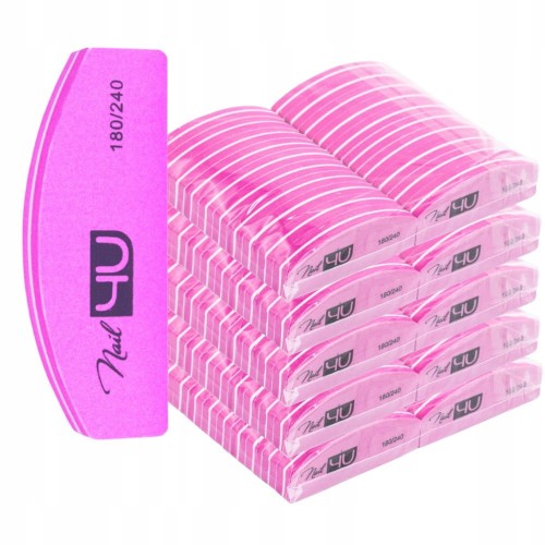 Zestaw Nail4U Bloczek do paznokci classic 180/240 Candy Pink
