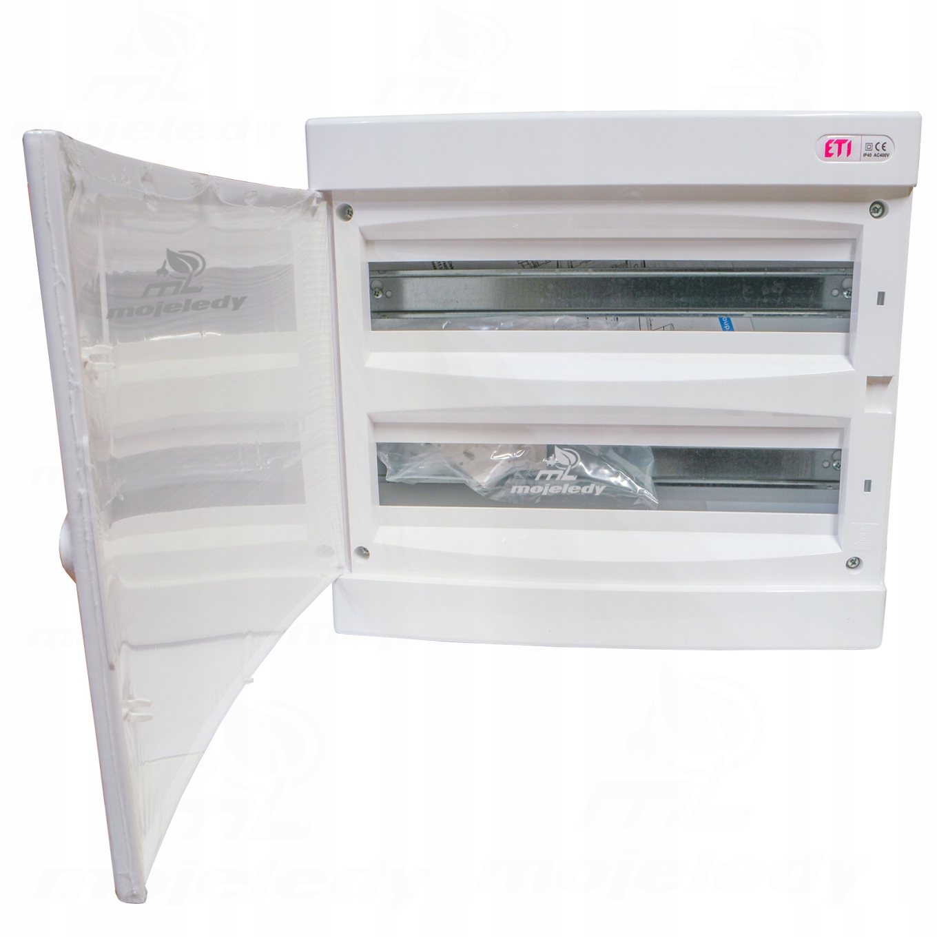 Podomietkový rozvádzač 2x18 Eti N+pe IP40 biely