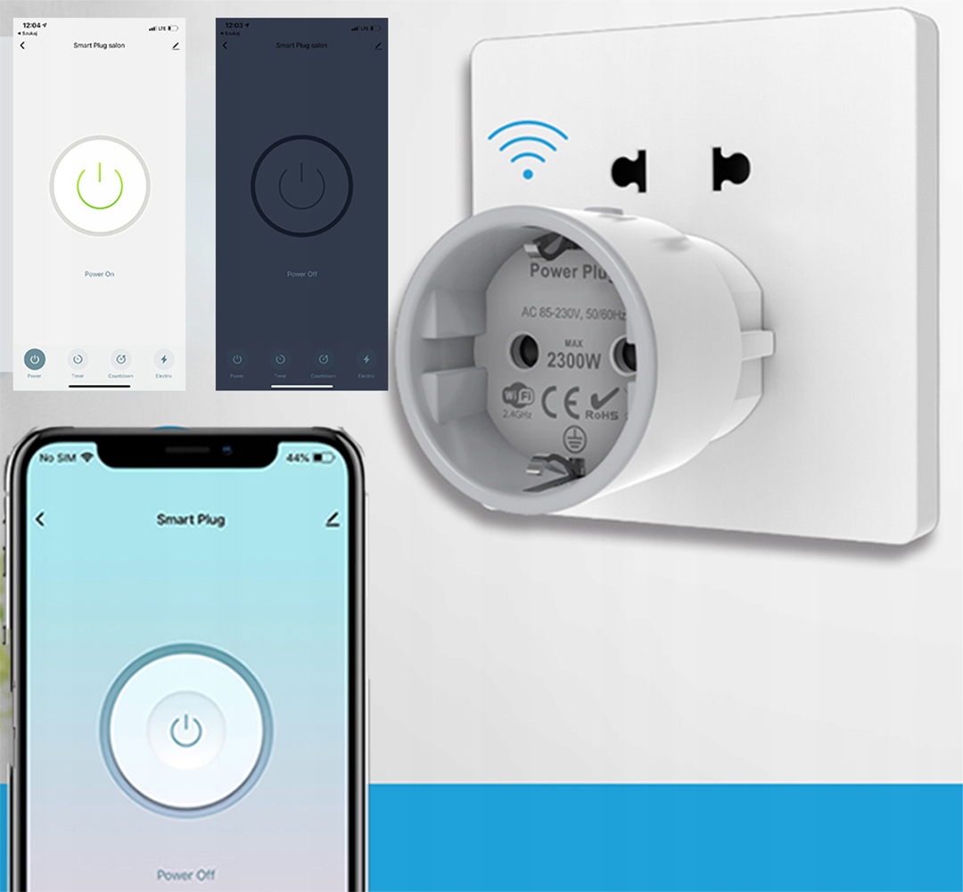 Inteligentne Gniazdko TUYA WIFI Smart 16A POMIAR Seria Power Plug