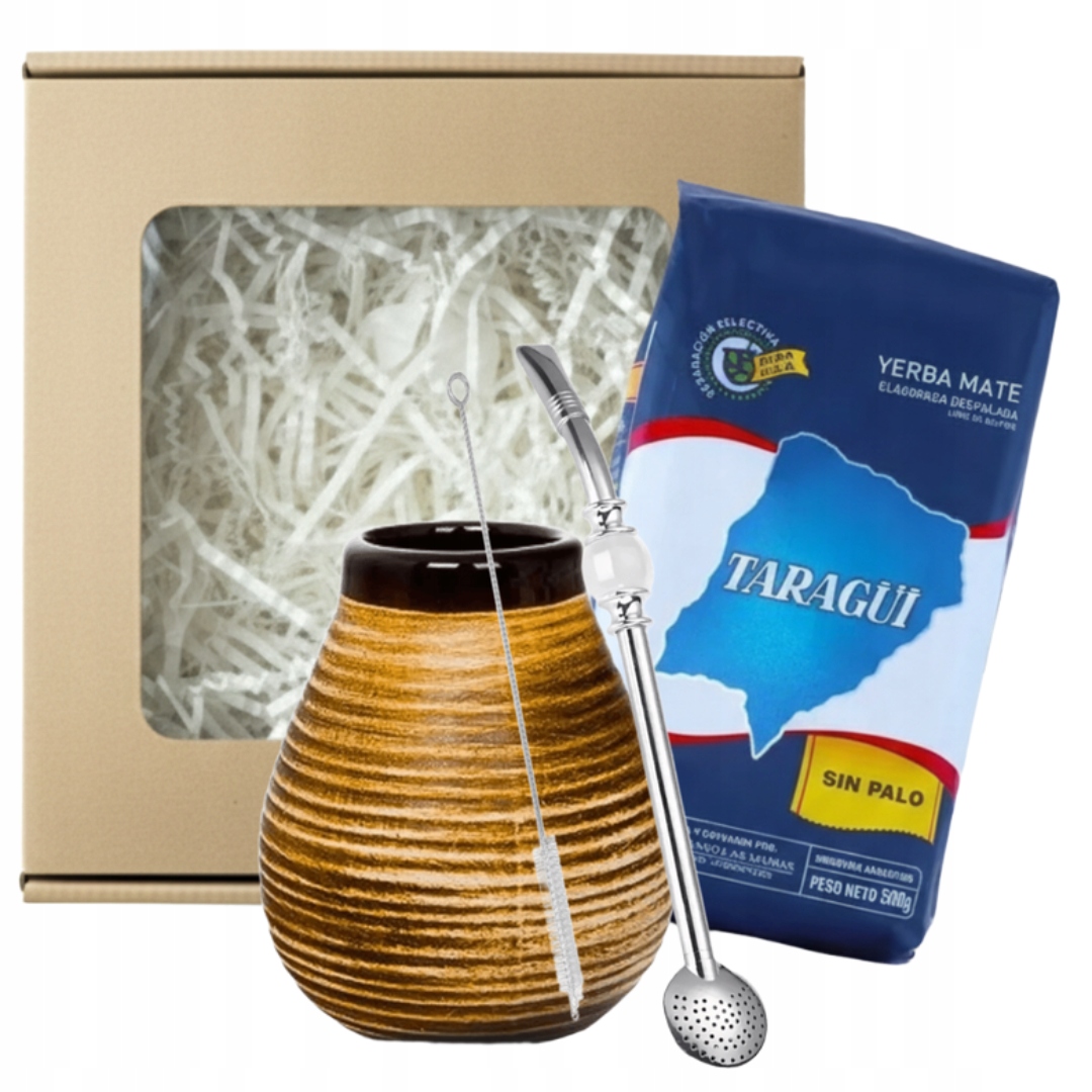 Levně Yerba Mate Dárková sada Taragui Despalada Sin Palo Matero a Bombilla