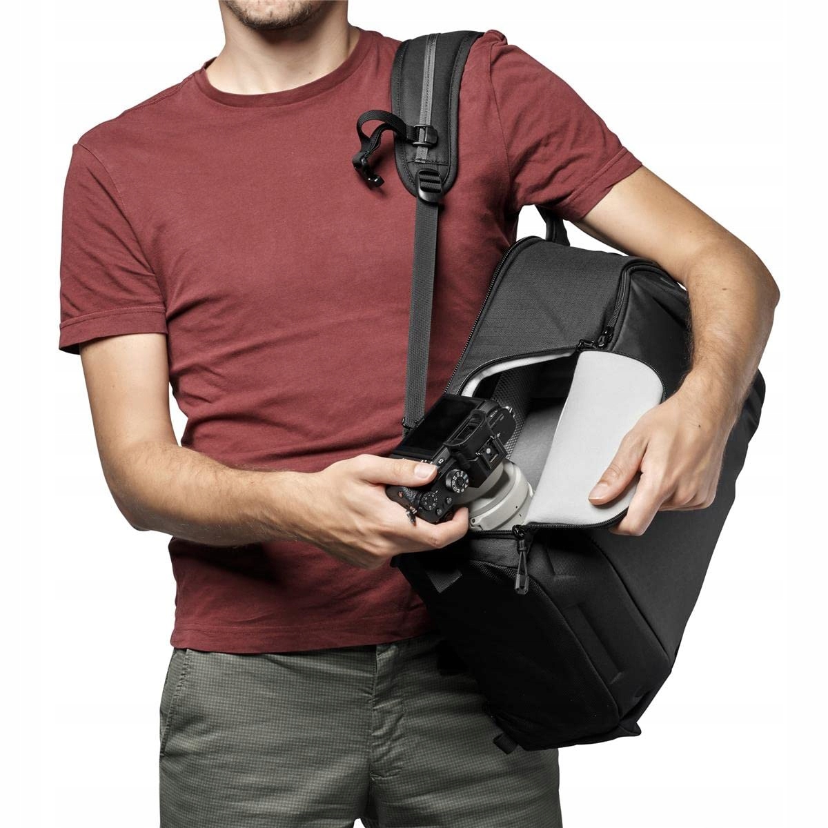LOWEPRO Flipside Plecak Na Aparat DSLR I Bezlusterkowy Czarny Regulowany — miniatura 4