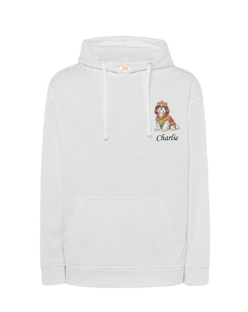 Mikina S Shih Tzu Jméno Psa Výšivka Over Size Bílá S Dárek K Narozeninám Dámská