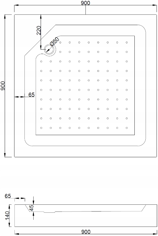 MEXEN RIO KABINA PRYSZNICOWA PASY 90 x 90 CM CHROM + BRODZIK Głębokość 90 cm
