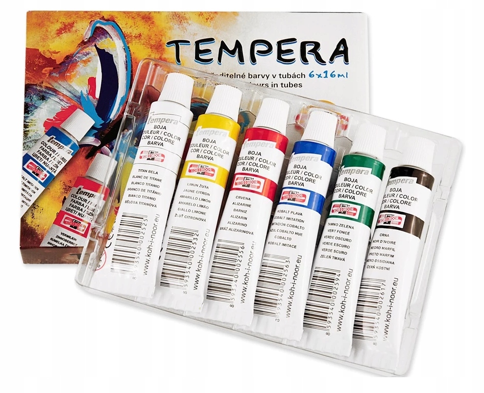 FARBY TEMPERY 162547 16ML 6 KOLOROWE 5129