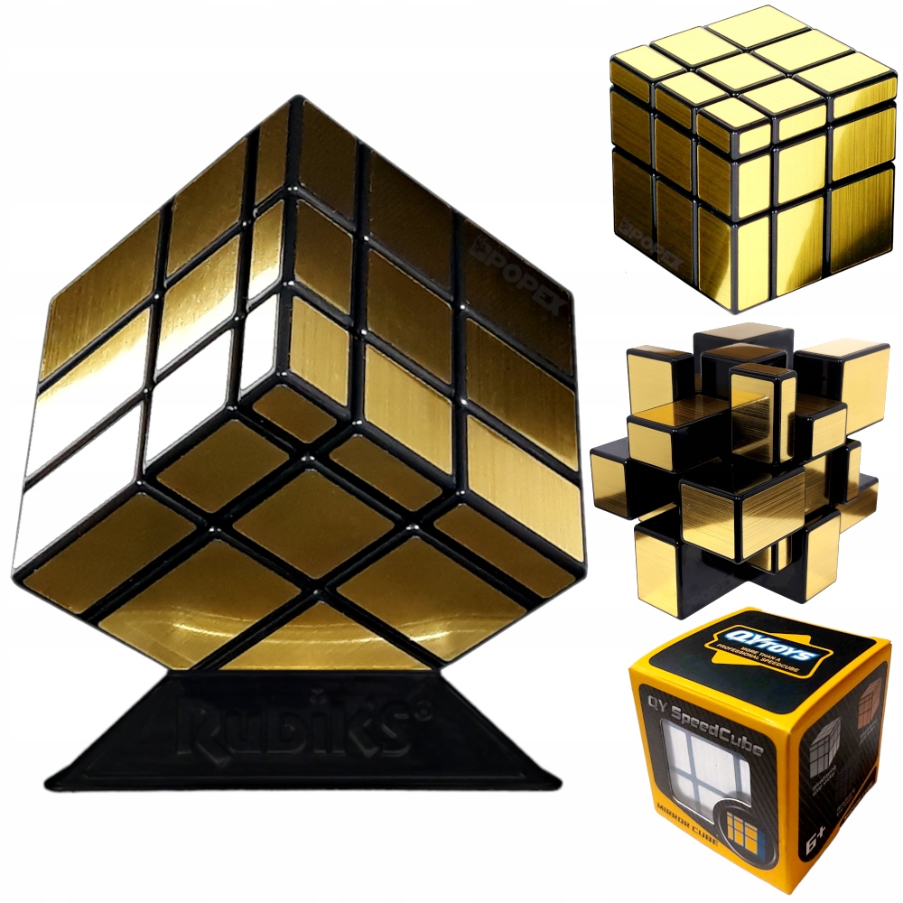 ORYGINALNA KOSTKA MIRROR 3x3 - TRUDNIEJSZA PREZENT DLA DZIECI + PODSTAWKA