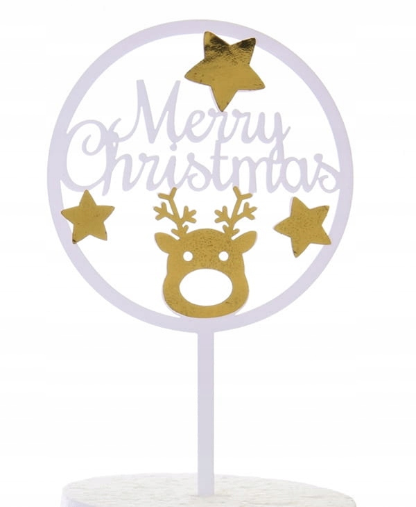

Topper akrylowy Merry Christmas Renifer