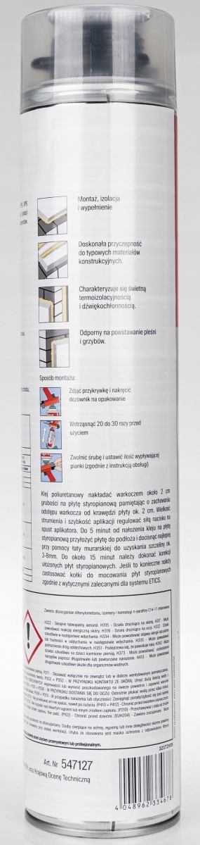 Klej do styropianu styroduru XPS do dociepleń P750 Fischer PIANOKLEJ Pojemność 750 ml