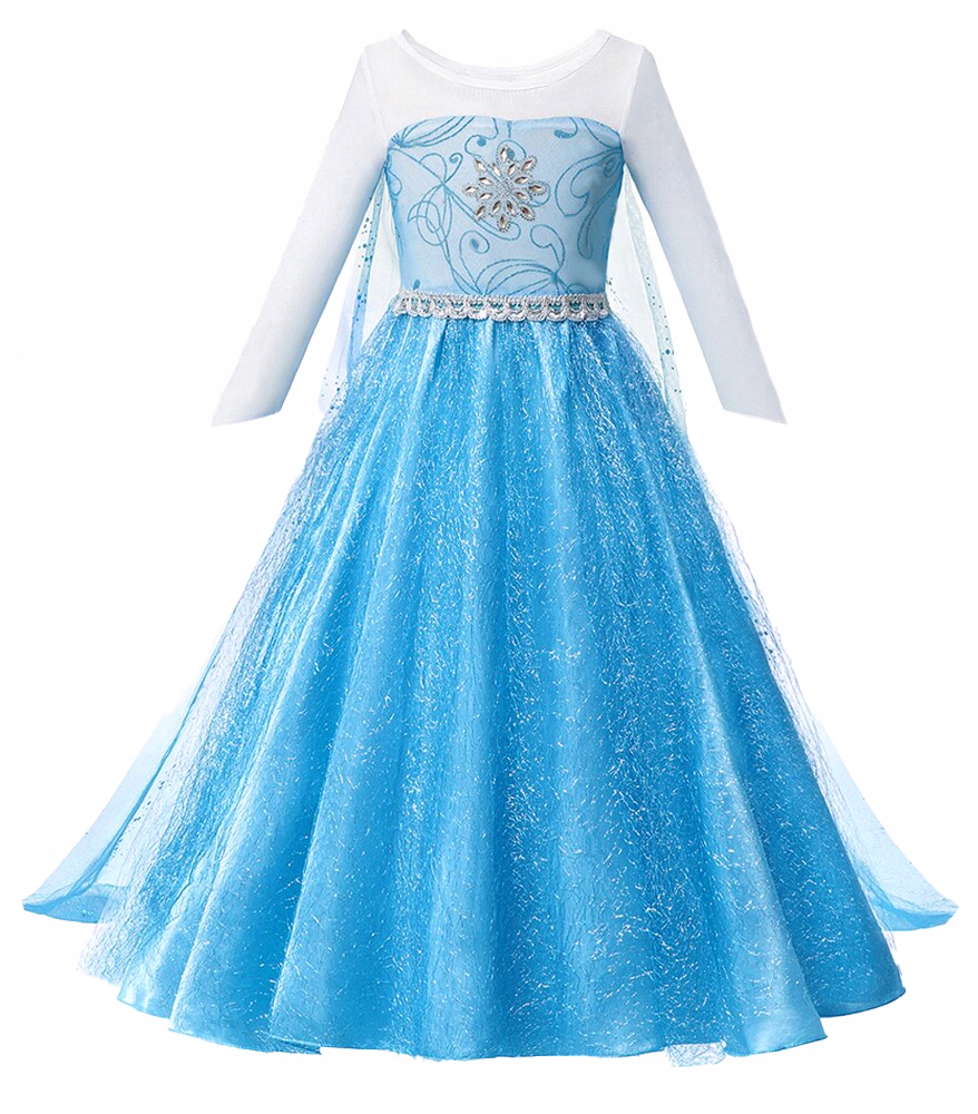 STRÓJ ELSA SUKIENKA KOSTIUM STRÓJ KARNAWAŁOWY KRAINA LODU ELZA 104 / 110 Stan opakowania oryginalne