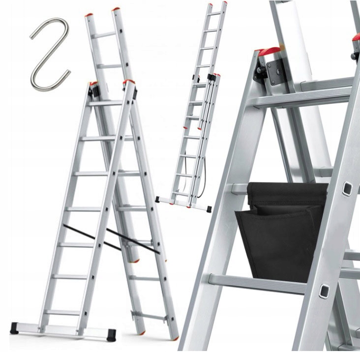 WIELOFUNKCYJNA DRABINA ALUMINIOWA 4,43 3X6
