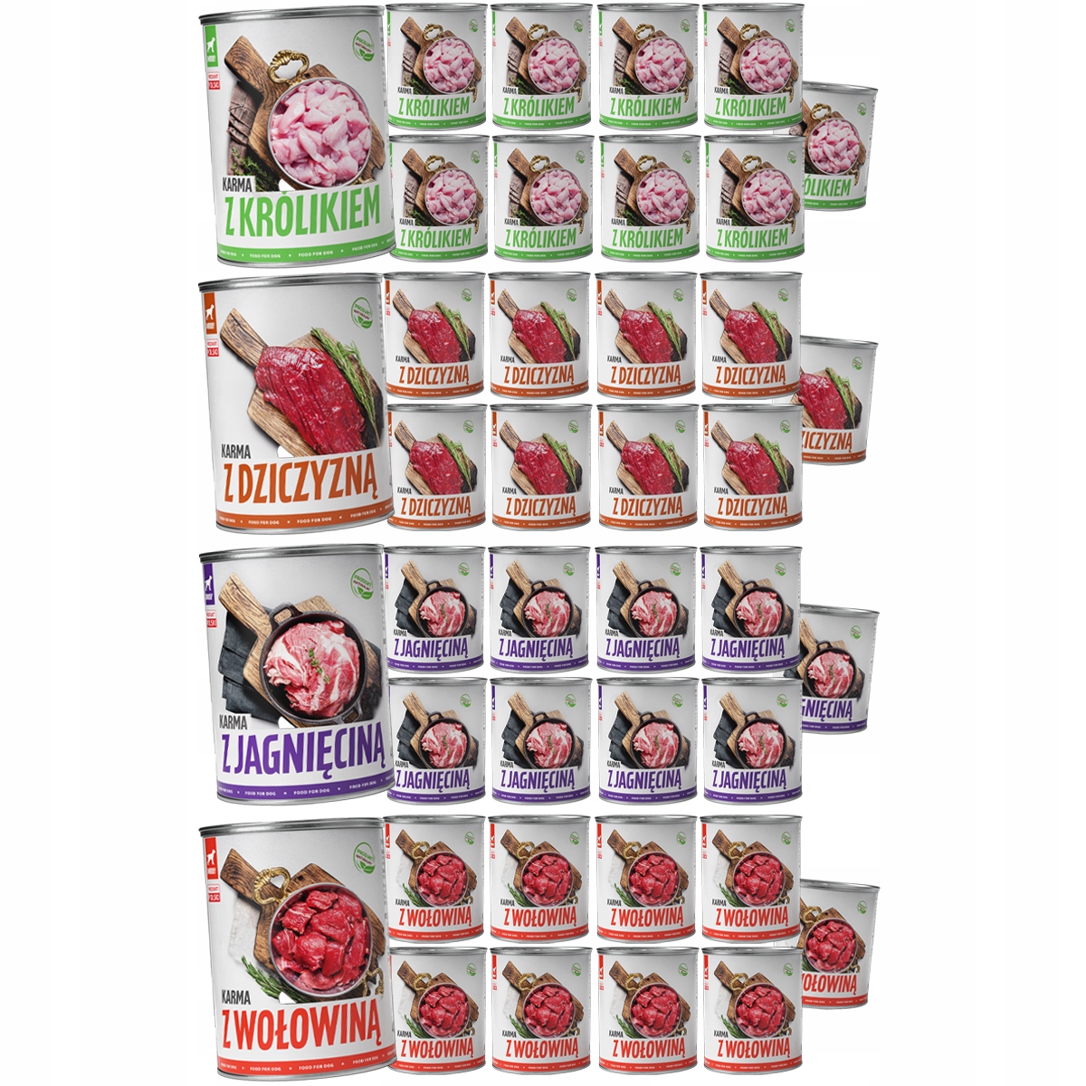 Levně TufTuf mokré Vlhké Krmivo Konzerva luncheon meat MIX Chutí 40x400g