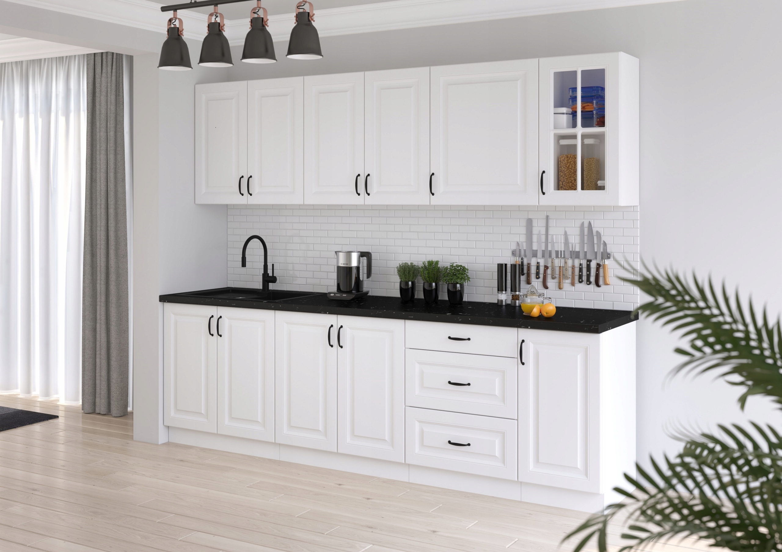 Zestaw mebli kuchennych STELVIO 1 - Biały