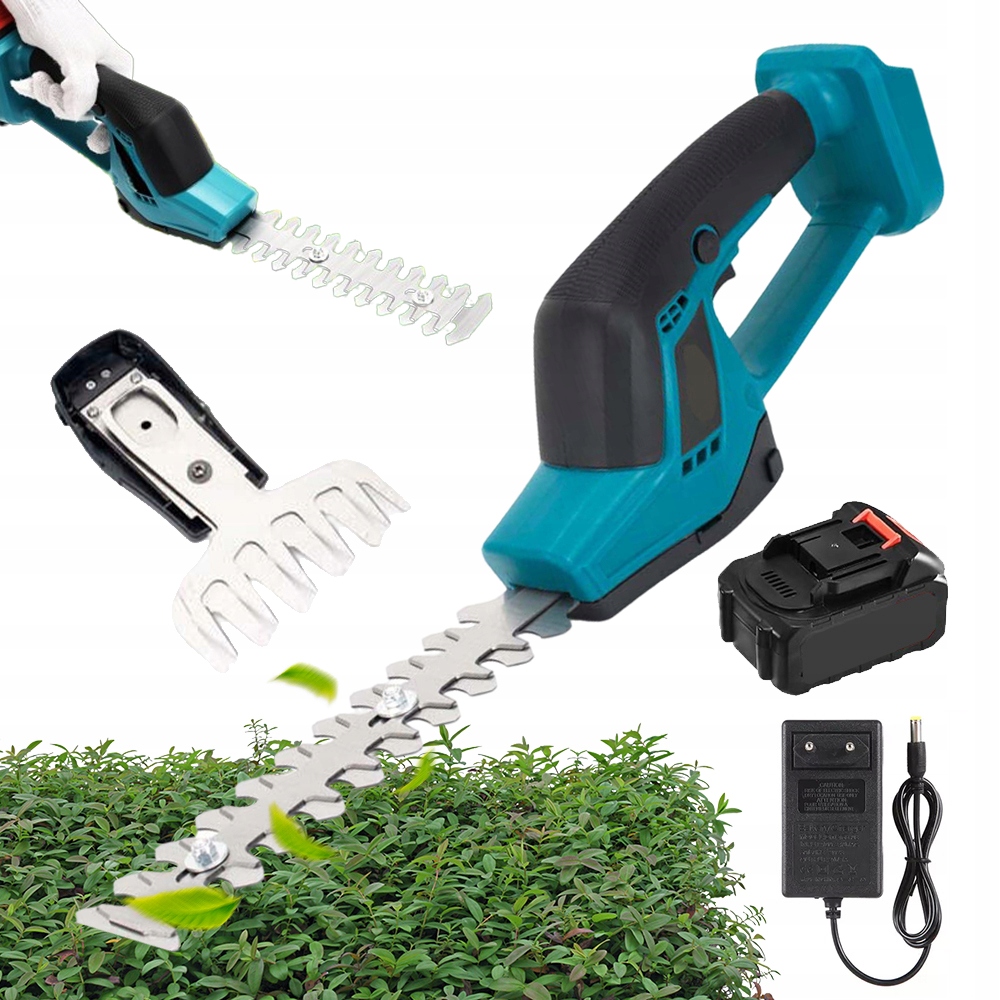 Akumulátorové Nůžky Na Živý Plot Trávy Keřů Kompaktní 2 Čepele 1350RPM