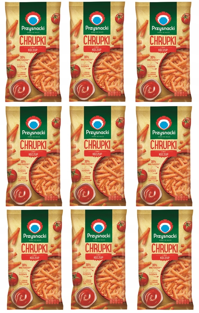 9x 120g Przysnacki Chrupki o smaku keczup Karton