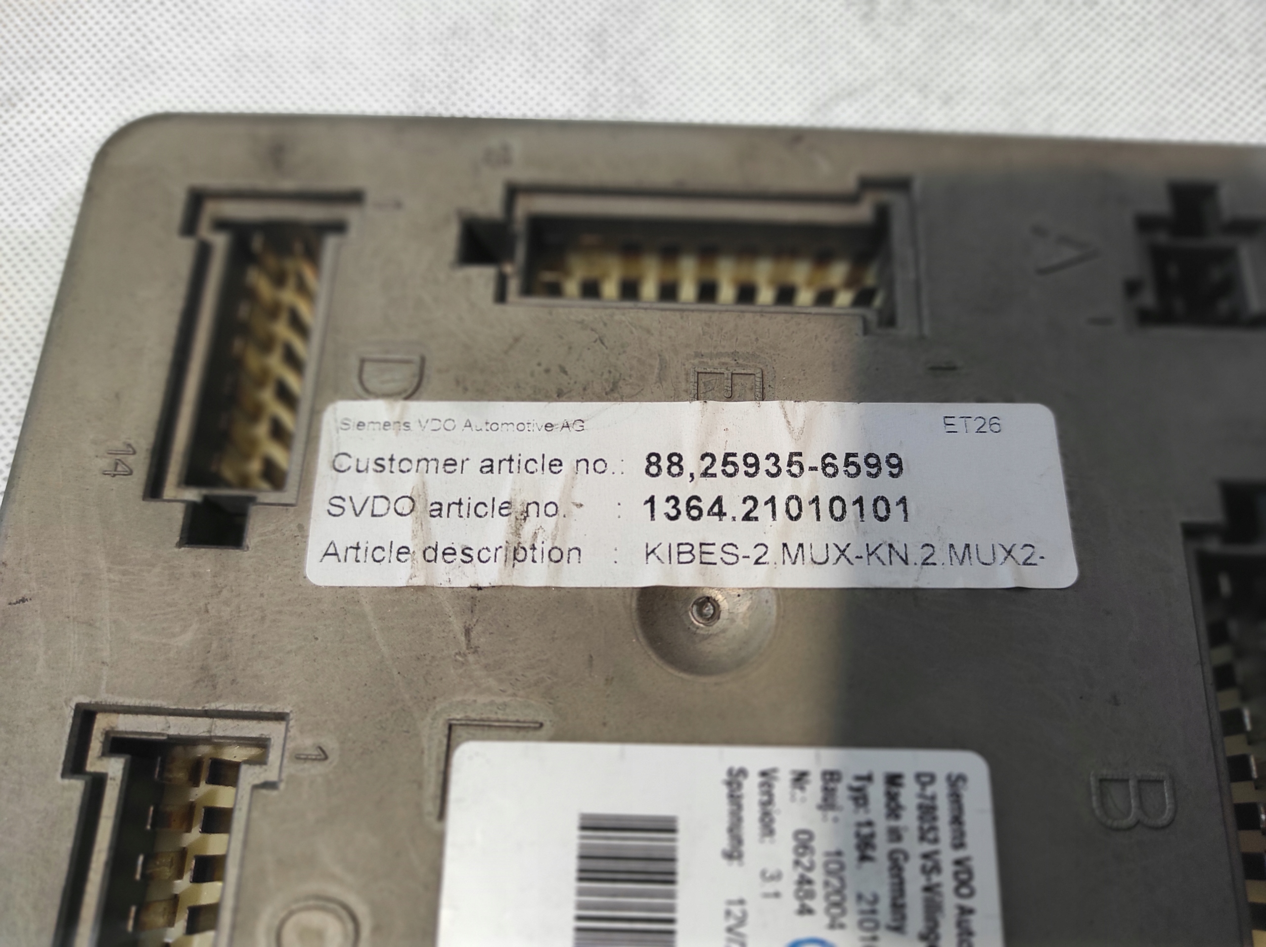 control unit module MAN 88259356599 D-78052 SIEMENS