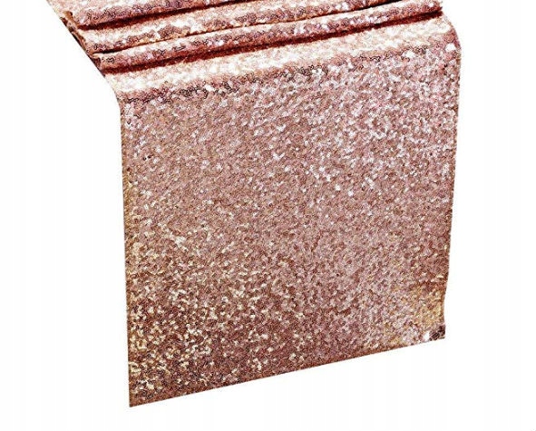 

Cekinowy Ozdobny Bieżnik Rose Gold Panieński Ślub