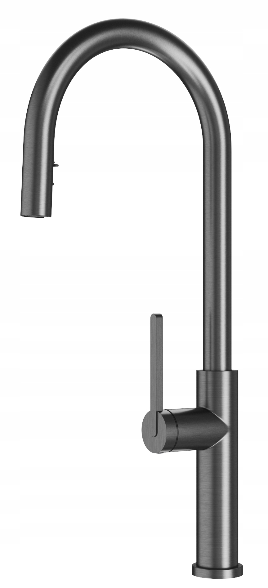 Dvojfunkčná Kuchynská Batéria S Výsuvným Výtokom Gun Grey Prati