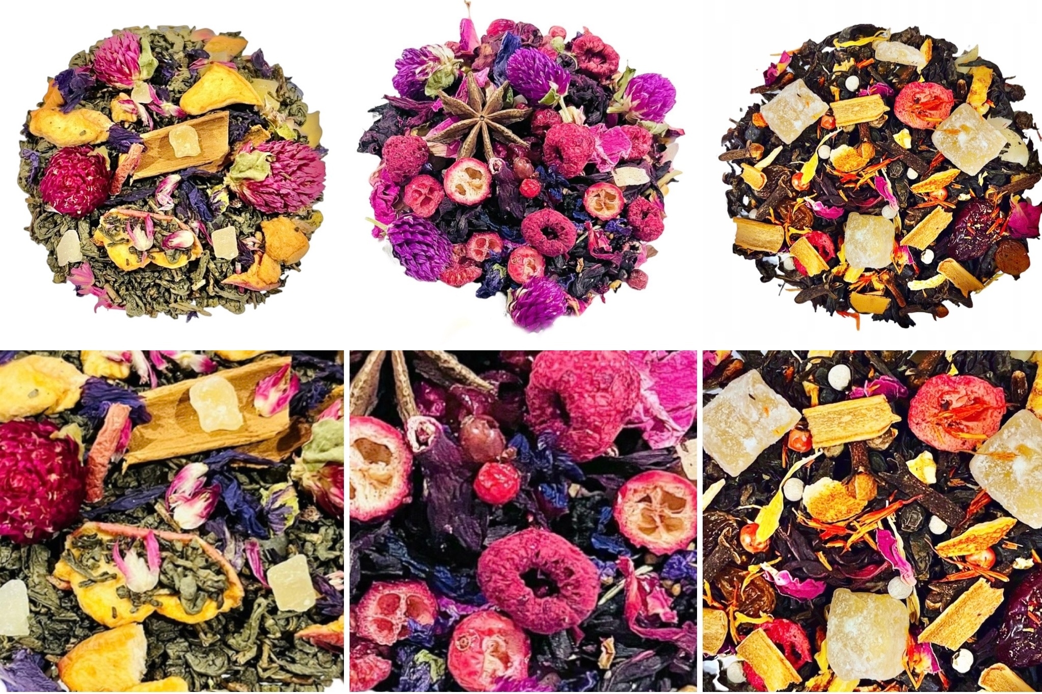 Zestaw herbat mix Zielona Owocowa Czarna. Zimowe smaki. Mix 3 x 500g