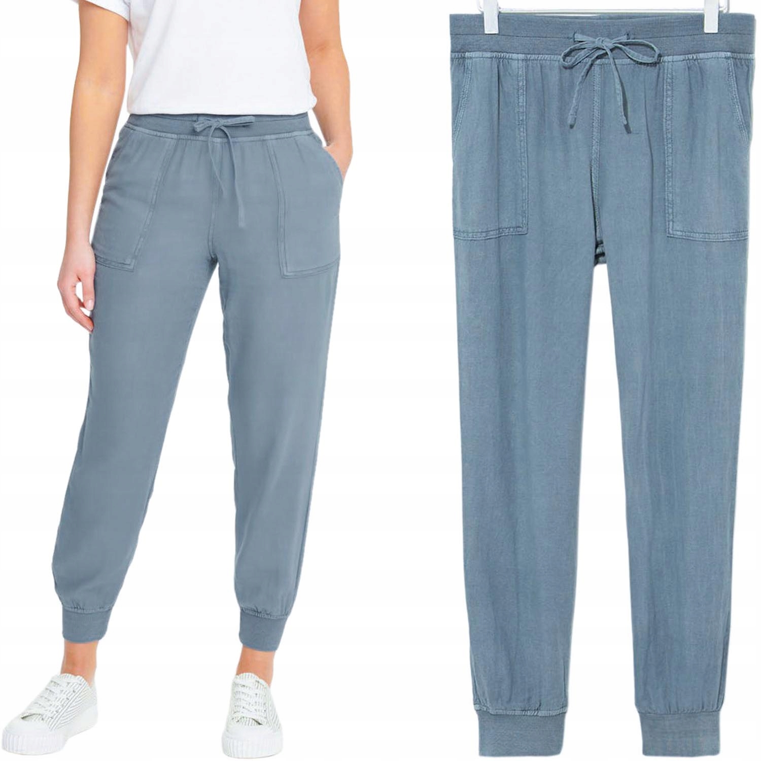 

Next Niebieskie Lniane Spodnie Joggery XL 42