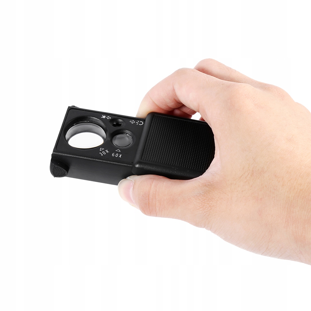 Mini 30X/60X podwójne soczewki kieszonkowa lupa Długość/wysokość 1 cm