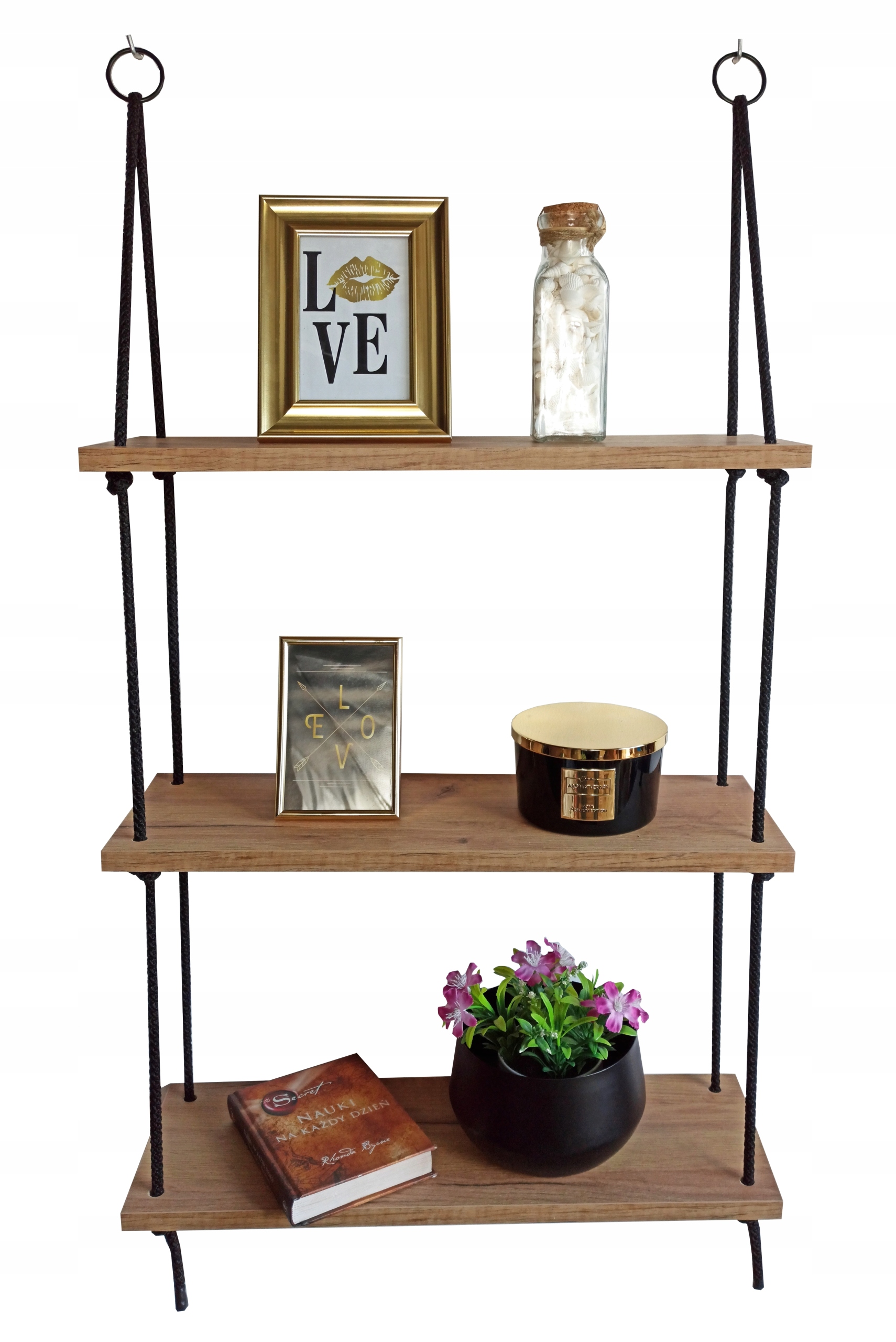 Półka wisząca na linie LOFT RUSTYKALNE INDUSTRIAL