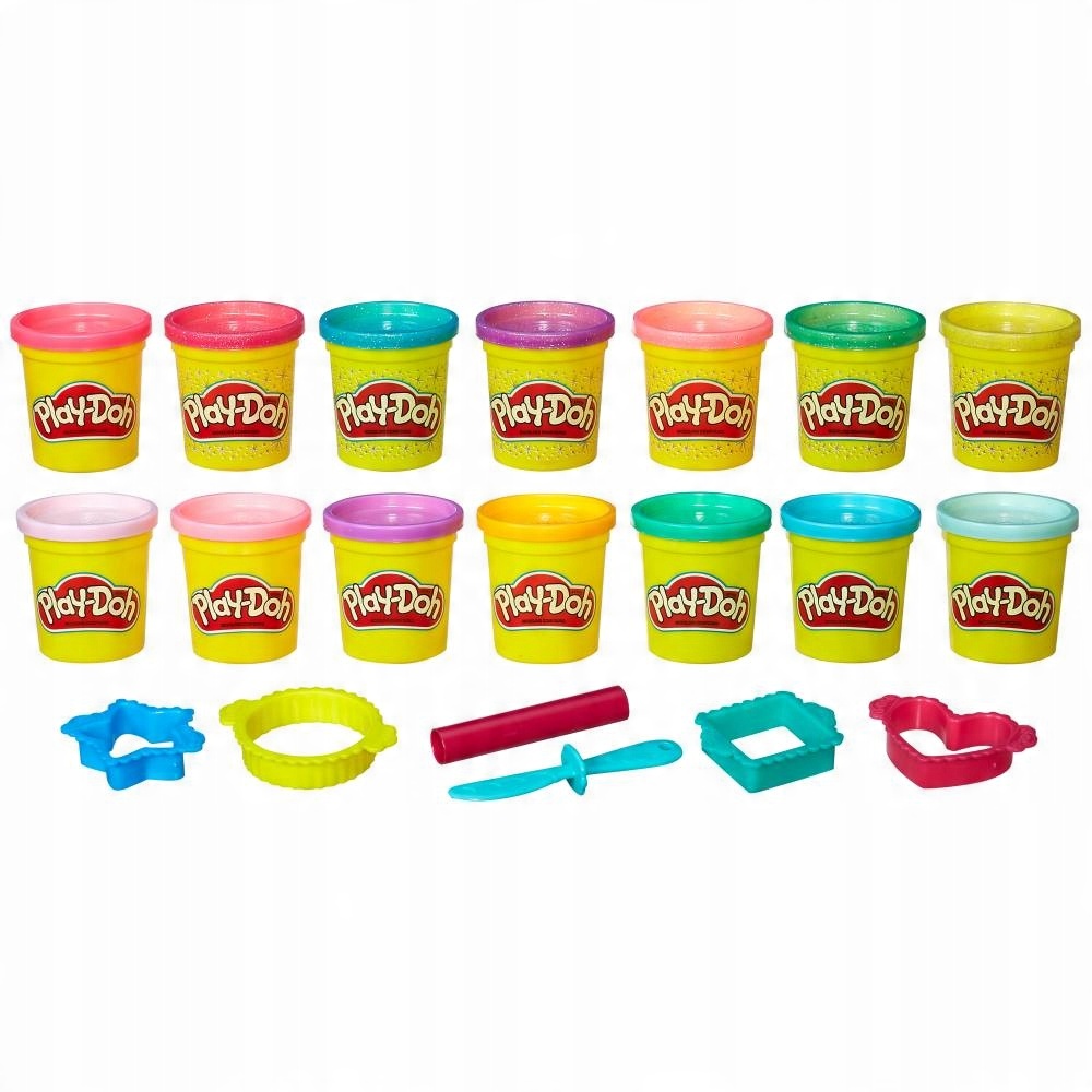 

Play-Doh Ciastolina Zestaw kolorowych i brokatow