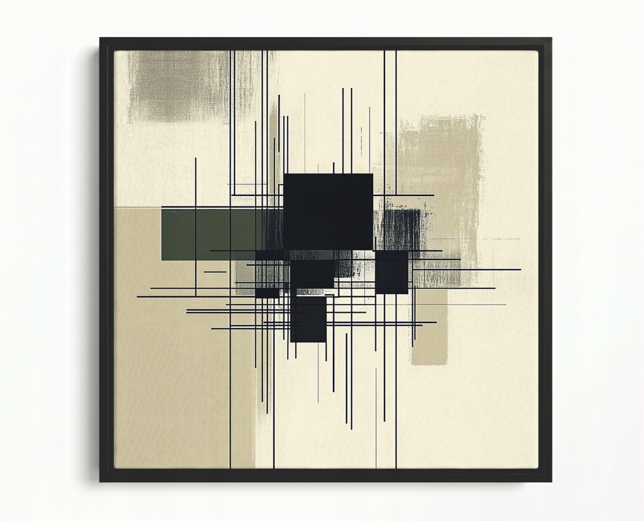 Obraz Rám American Box Abstrakce Bauhaus Mid-century Modern Linka 60x60