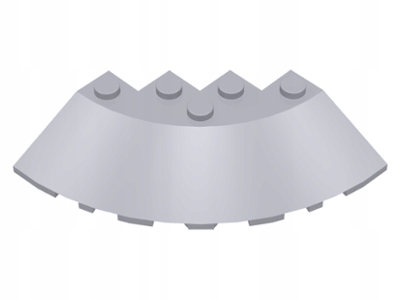 

Lego 95188 Skos Okrągły 6x6 szary jasny Nowy (4g)