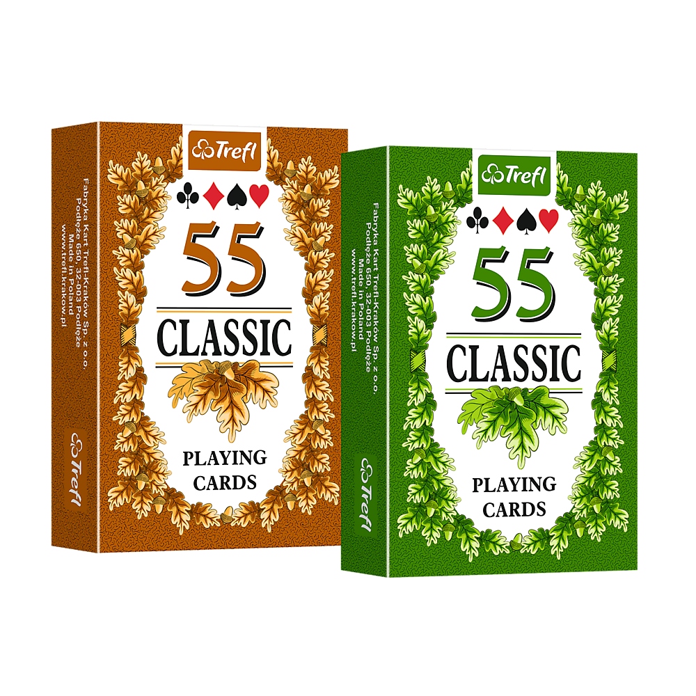 55 KARTY DO GRY POKER TYSIĄC MAKAO OCZKO TREFL EAN (GTIN) 5904262149055