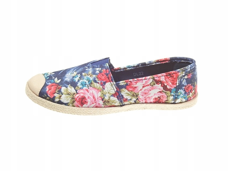 

Espadryle Damskie W Kwiaty DL22-1 Navy r.38