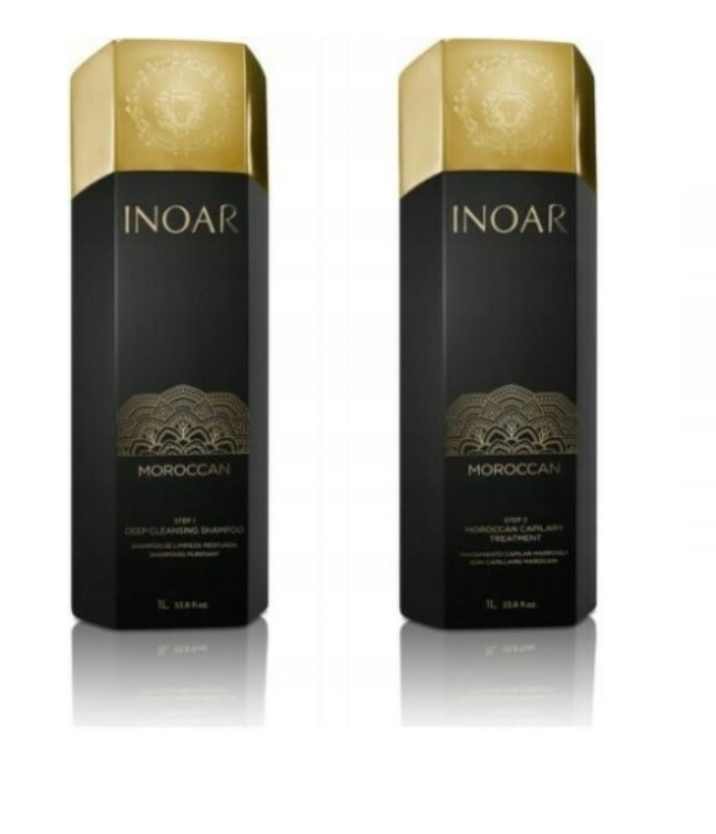 Inoar Moroccan Keratin 2 x 1000 ml Keratyna Szampon
