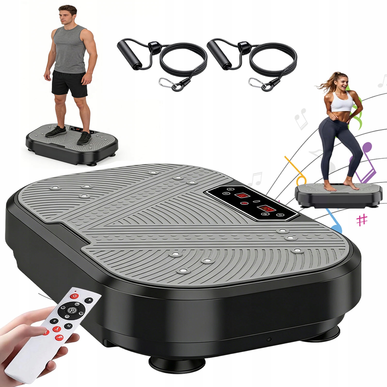 Vibrační Plošina Pro Spalování Tuků S Led Displejem A Gumami