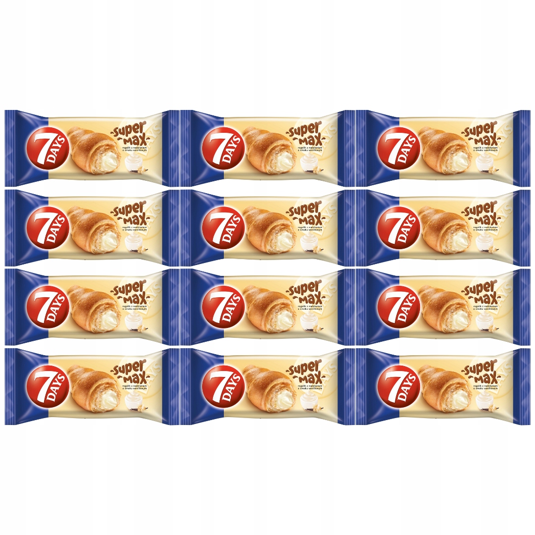 Levně 7 Days Max Croissant s vanilkovou náplní, 110 g x 12 kusů