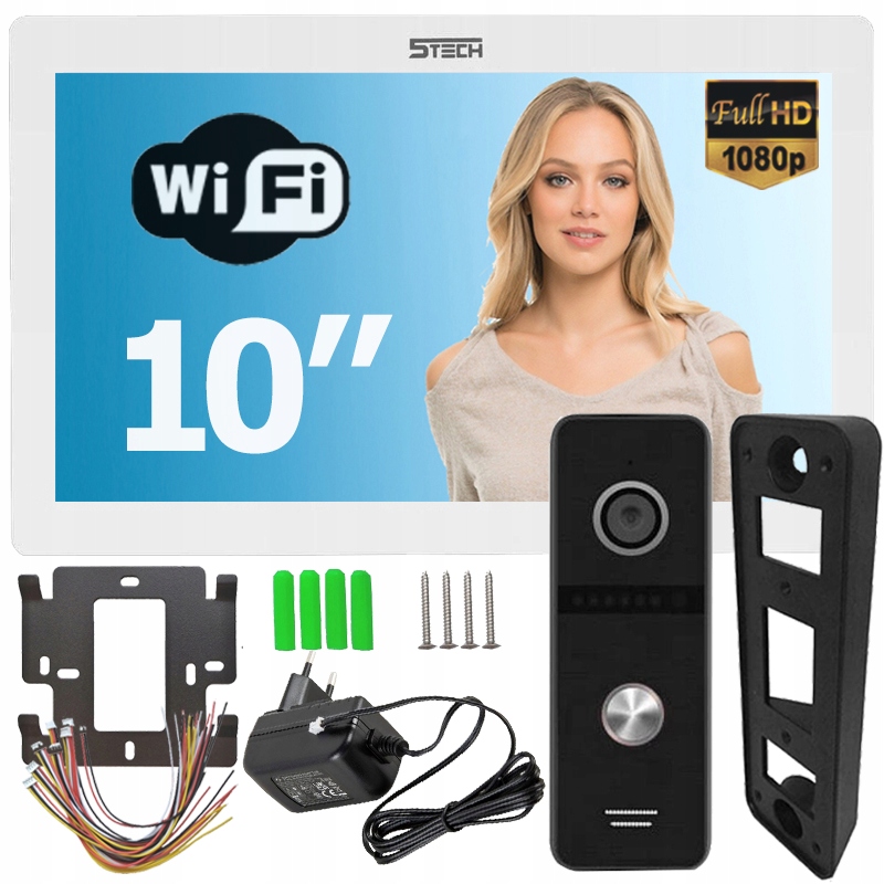 Wideodomofon Videodomofon 10' WiFi 5TECH Full HD