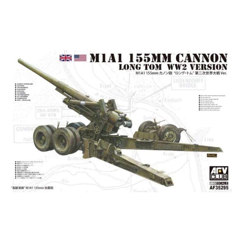 M1A1 155mm dělo Long Tom WW2 verze 1:35 Afv Club 35295