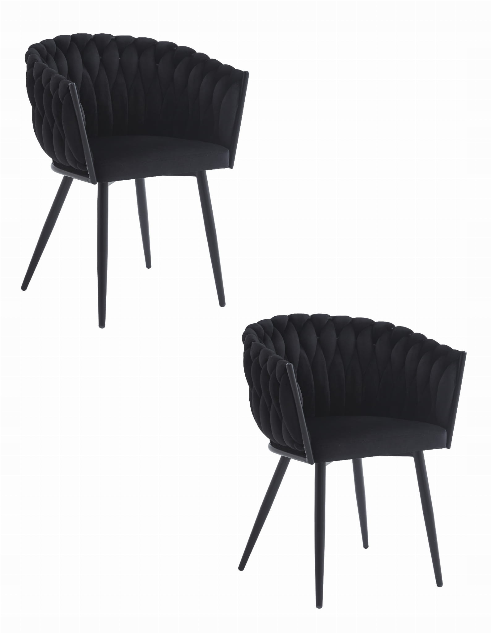 Křeslo Orion samet černé x 2