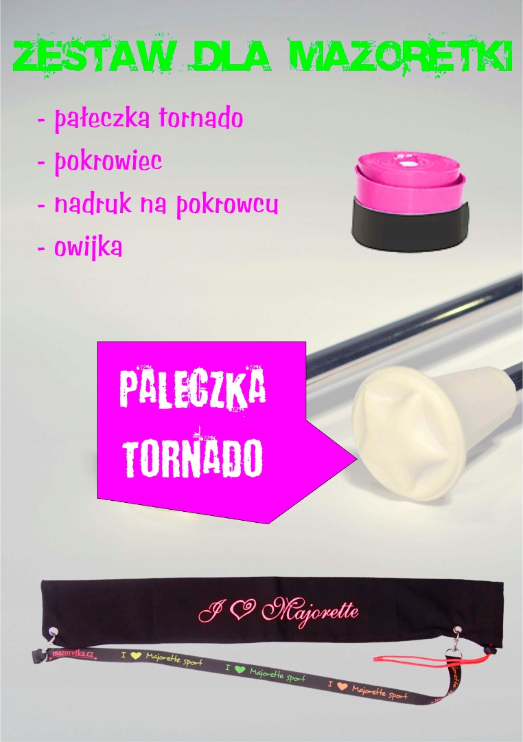 Zestaw - Pałeczka Tornado, Owijka i Pokrowiec 45cm