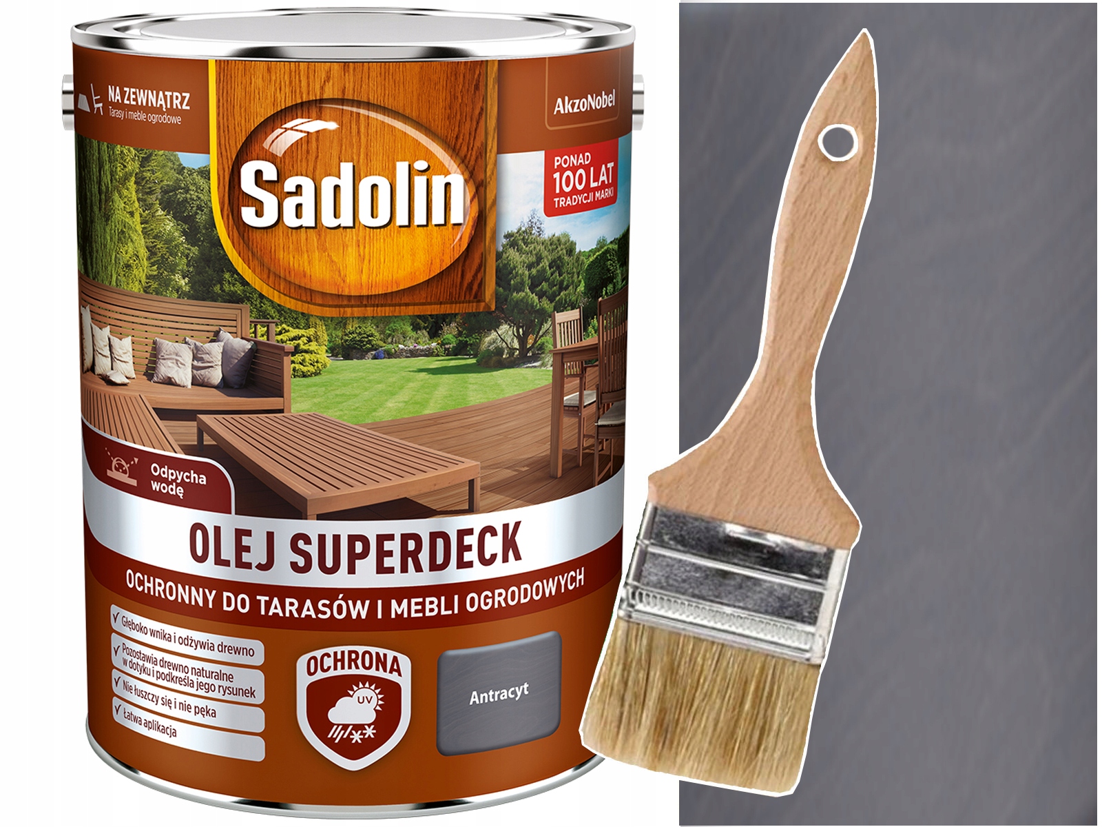 

Sadolin Superdeck olej do tarasu Antracyt 2,5L