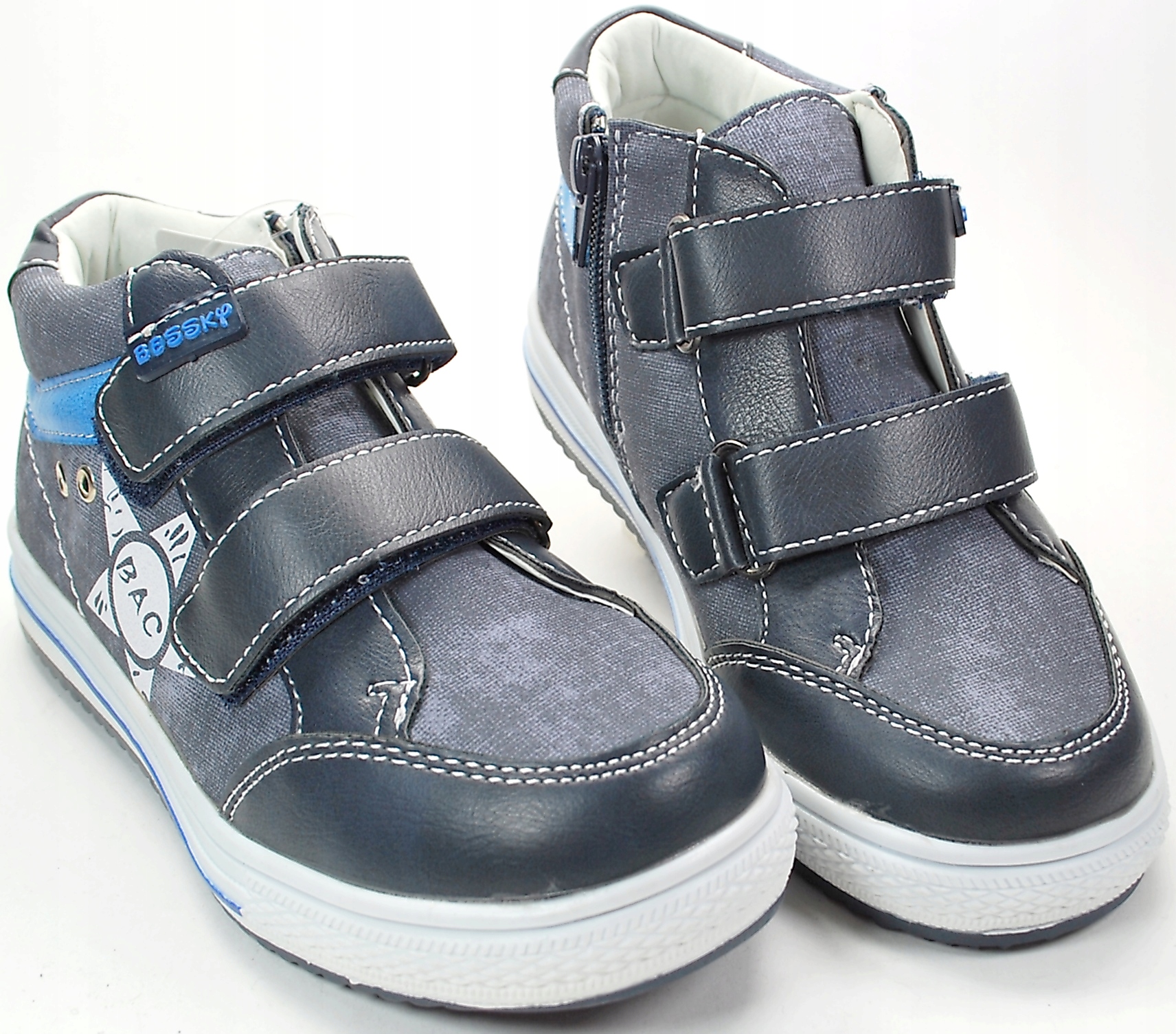 GRANATOWE TRZEWIKI PÓŁBUTY wkł. skóra rzepy r 29 Marka Inna marka