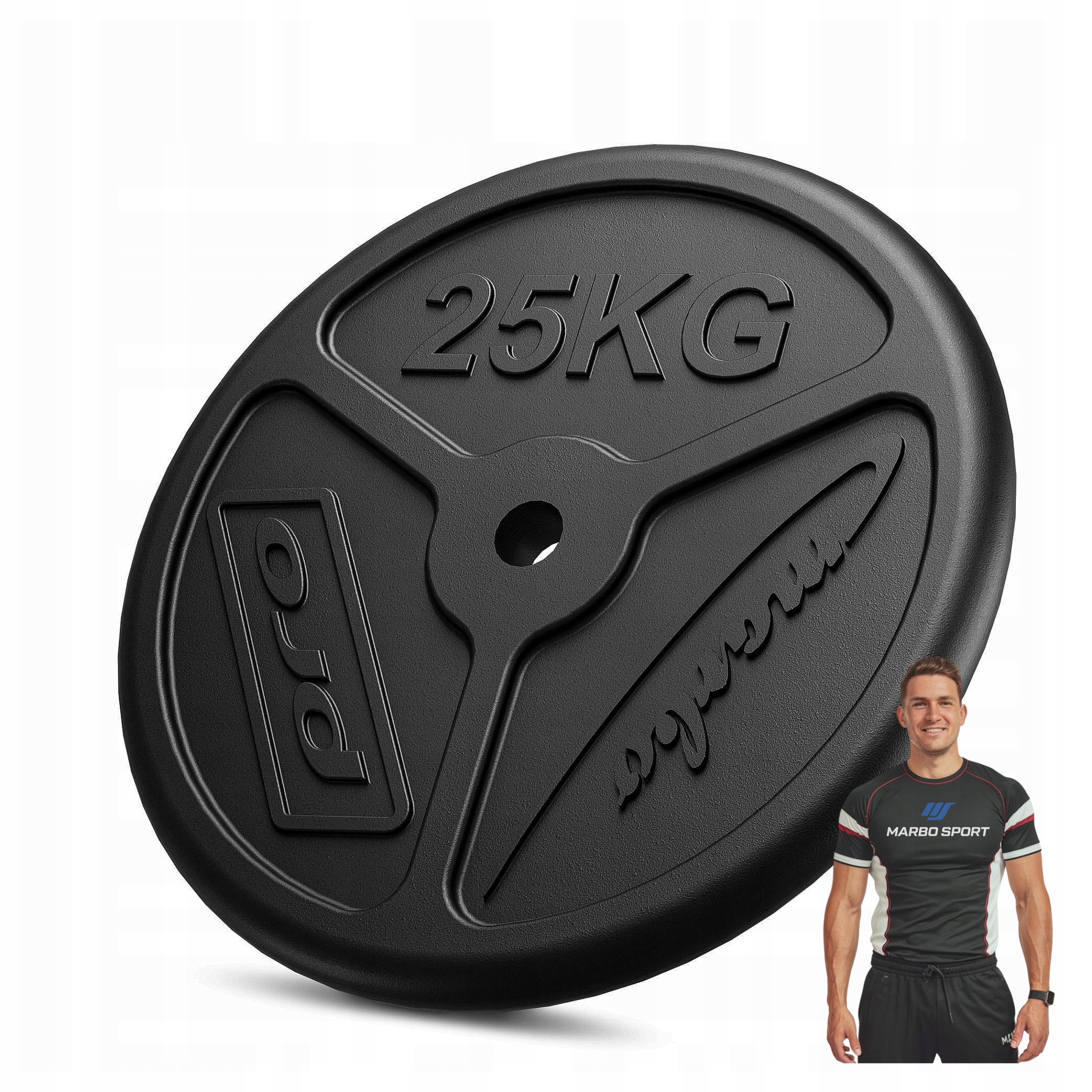 Závaží Marbo, zátěžový talíř, posilovna, trénink Slim 25 Kg MW-O25