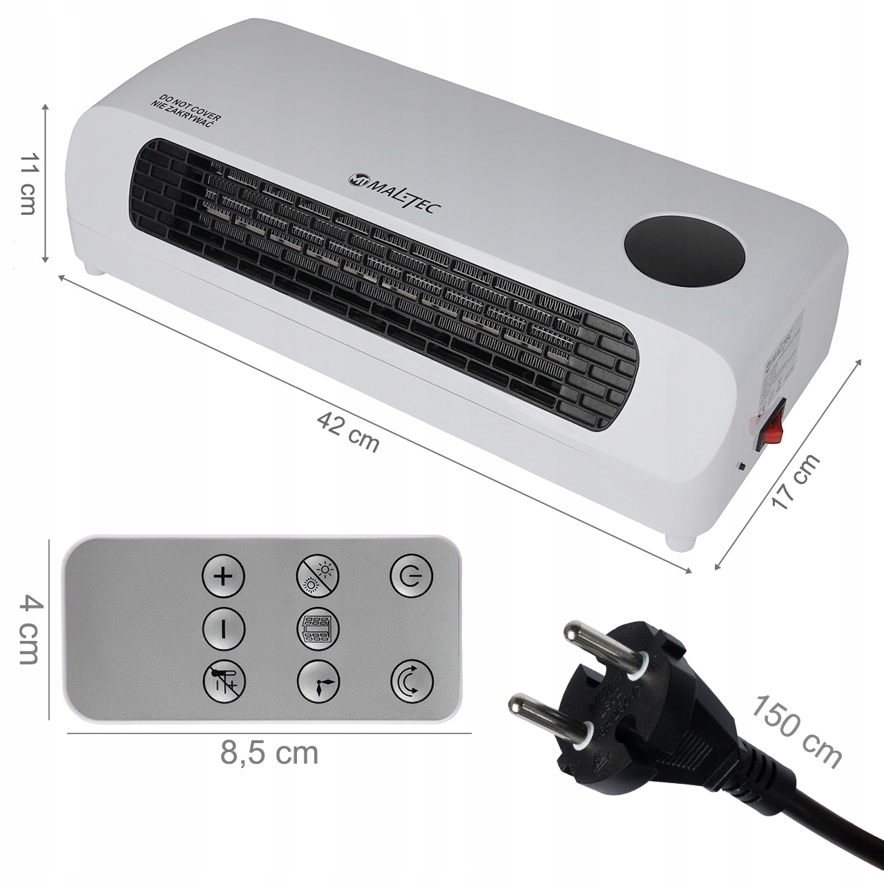 KURTYNA POWIETRZNA GRZEJNIK ELEKTRYCZNY ENERGOOSZCZĘDNY PILOT 2000W Kod producenta 107965