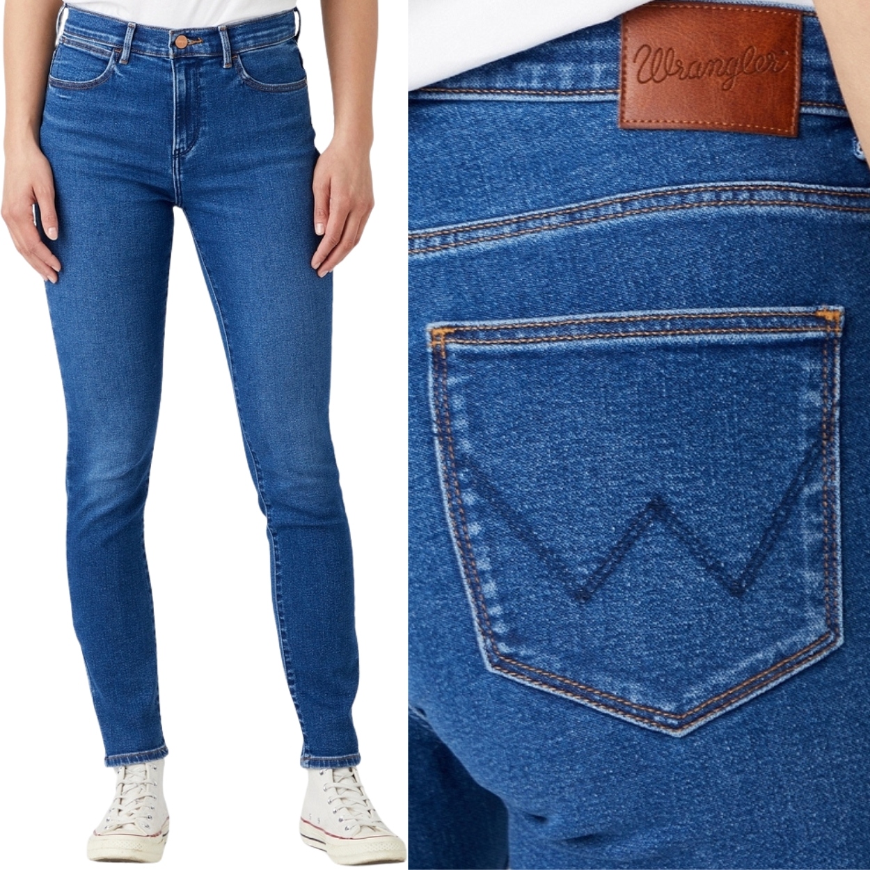 Wrangler High Skinny Camelia vysoké dámské džínové kalhoty úzké nohavice W26 L30