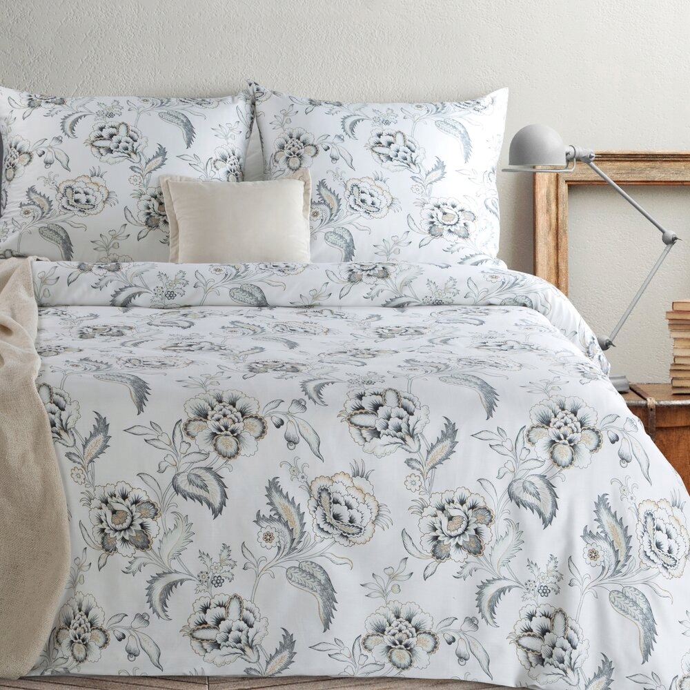 Povlečení Spring 220x200 Eurofirany bílé světle modré květy