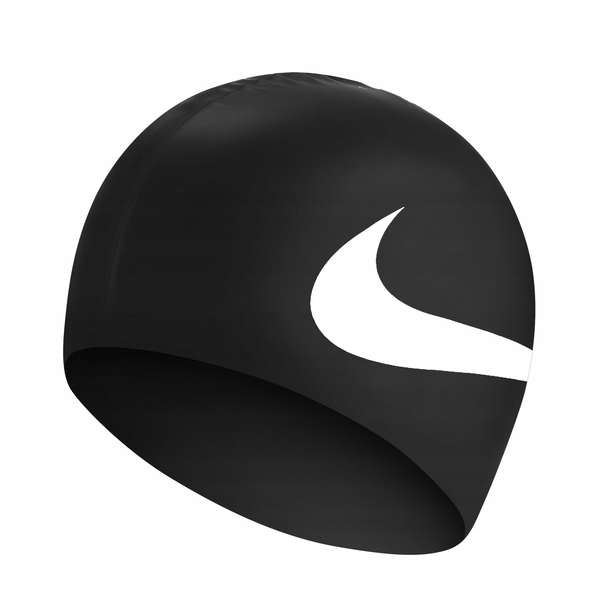 Czepek pływacki silikonowy Nike Big Swoosh czarny Na basen