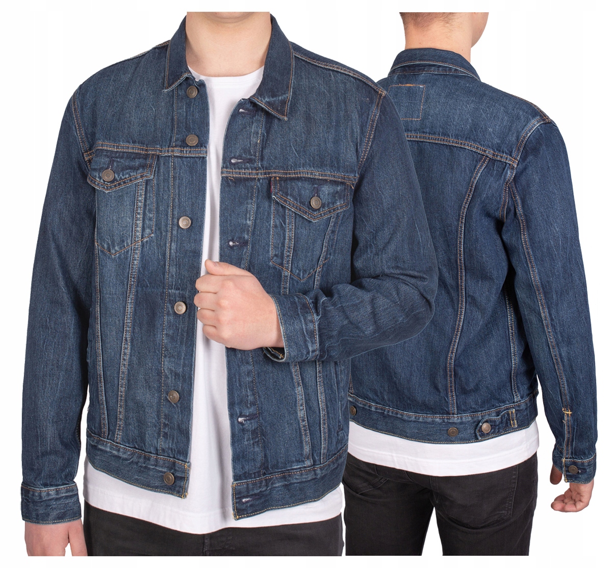 Pánská klasická bavlněná Džínová Bunda S