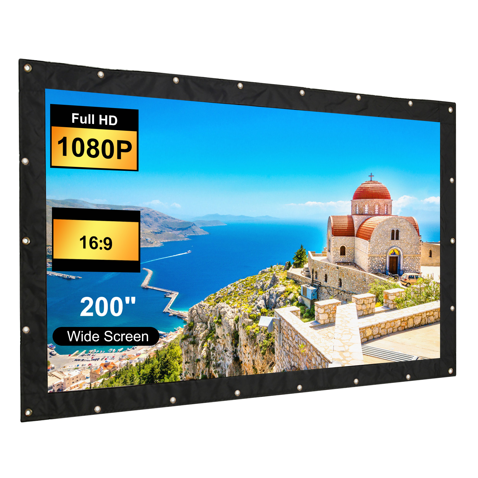 Ekran Projekcyjny 200" 443X249CM Do Projektora Ścienny Sufitowy 16:9